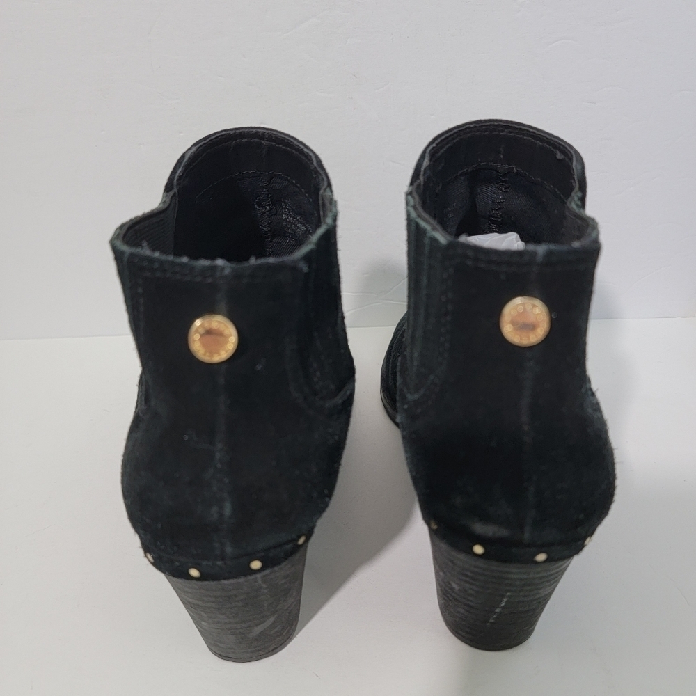 STEVE MADDEN TINKER Black Suede Studded Ankle Boots Women Size 9 Leather Upper - Picture 4 of 12